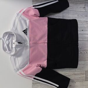 adidas Kids Jacket - Pink and White